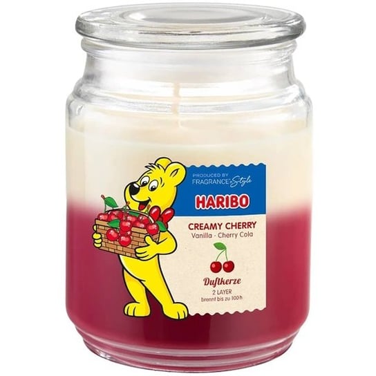 Świeca zapachowa 2w1 Haribo 510 g - Creamy Cherry Haribo