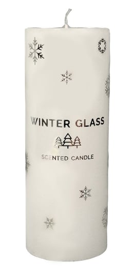 Świeca zapachowa ARTMAN Boże Narodzenie Winter Glass, biała, 19x7 cm Artman