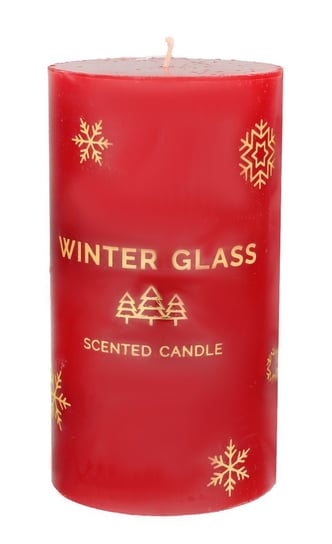 Świeca zapachowa ARTMAN Boże Narodzenie Winter Glass, czerwona, 13x7 cm Artman
