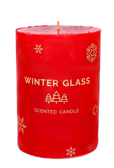 Świeca zapachowa ARTMAN Boże Narodzenie Winter Glass, czerwona, 13x9 cm Artman