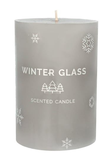 Świeca zapachowa ARTMAN Boże Narodzenie Winter Glass, szara, 13x9 cm Artman