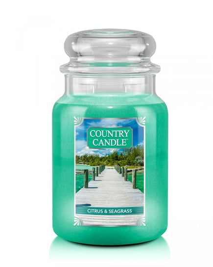 Świeca zapachowa COUNTRY CANDLE Citrus & Seagrass, duży słoik, 652 g, 2 knoty Country Candle