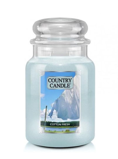 Świeca zapachowa COUNTRY CANDLE, Cotton Fresh, duży słoik, 2 knoty Country Candle