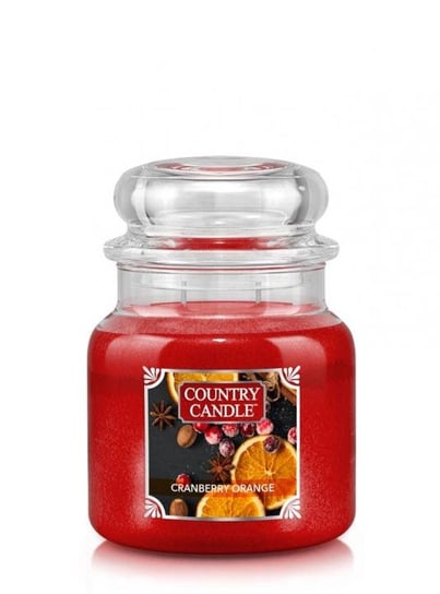 Świeca zapachowa COUNTRY CANDLE Cranberry Orange, średni słoik, 453 g, 2 knoty Country Candle