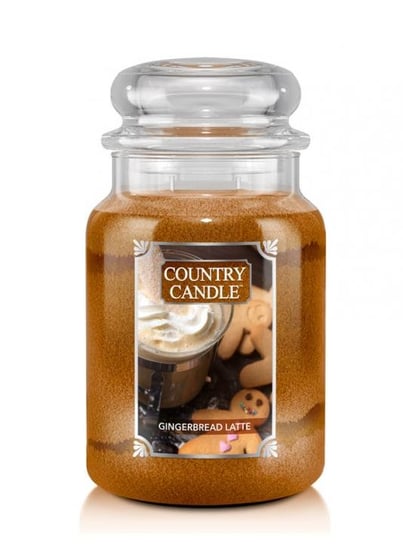 Świeca zapachowa COUNTRY CANDLE Gingerbread Latte, duży słoik, 680 g, 2 knoty Country Candle