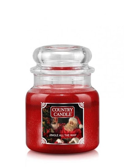 Świeca zapachowa COUNTRY CANDLE, Jingle All The Way, średni słoik, 2 knoty Country Candle