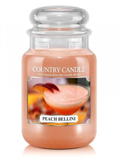Świeca zapachowa COUNTRY CANDLE, Peach Bellini, duży słoik, 2 knoty Country Candle
