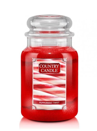Świeca zapachowa COUNTRY CANDLE Peppermint Twist, duży słoik, 652 g, 2 knoty Country Candle