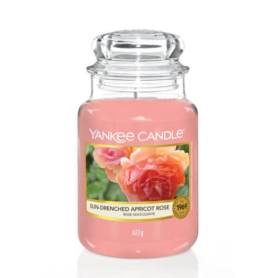 Świeca zapachowa duży słój Sun-Drenched Apricot Rose 623g Yankee Candle