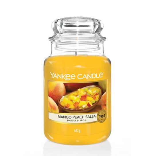 Świeca zapachowa, duży słój YANKEE CANDLE Mango Peach Salsa, 623 g Yankee Candle