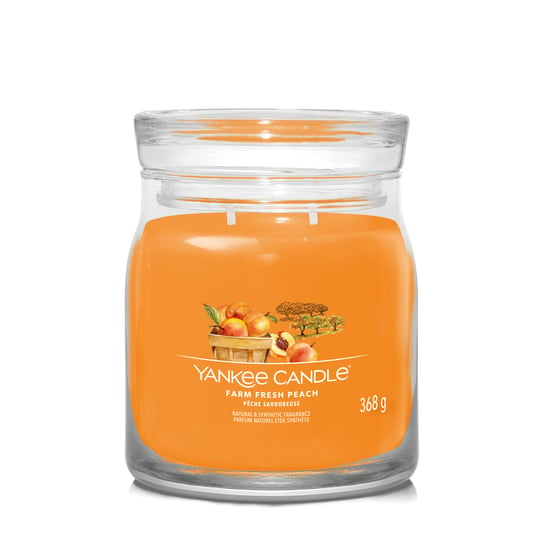Świeca zapachowa Farm Fresh Peach - średnia Yankee Candle