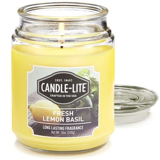 Świeca zapachowa - Fresh Lemon Basil (510g) Candle - Lite Company