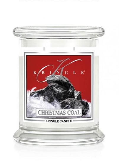 Świeca zapachowa Kringle Candle Christmas Coal, średni, klasyczny słoik, 411 g, z 2 knotami Kringle Candle