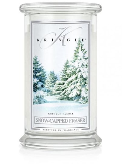 Świeca zapachowa KRINGLE CANDLE, Snow Capped Fraser, duży, klasyczny słoik, 2 knoty Kringle Candle
