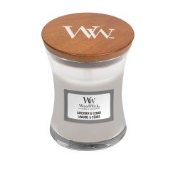 Świeca zapachowa Lavender & Cedar - mała Woodwick