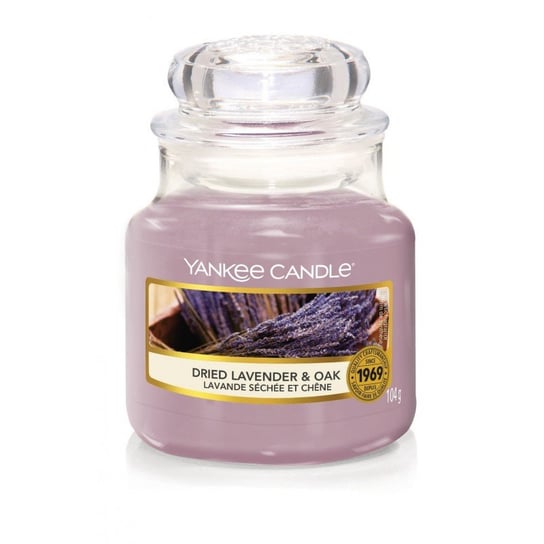 Świeca zapachowa mały słój Dried Lavender & Oak 104g Yankee Candle