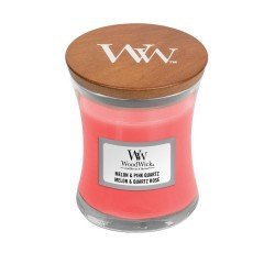 Świeca zapachowa Melon & Pink Quartz - mała Woodwick