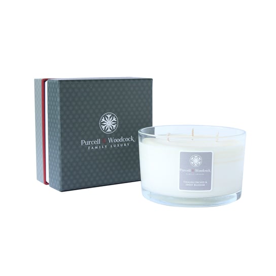 Świeca zapachowa PURCELL & WOODCOCK English Orchid & Sweet Blossom, 500 g Purcell & Woodcock