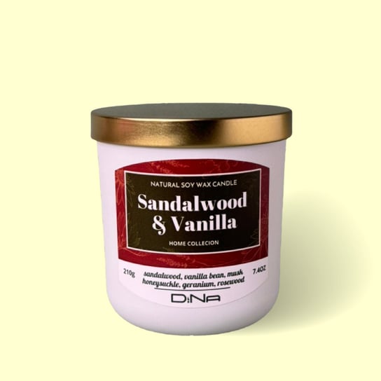 Świeca zapachowa - Sandalwood & Vanilla DiNa