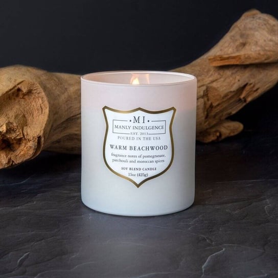 Świeca zapachowa sojowa drewniany knot w szkle Colonial Candle 425 g - Warm Beachwood Inna marka