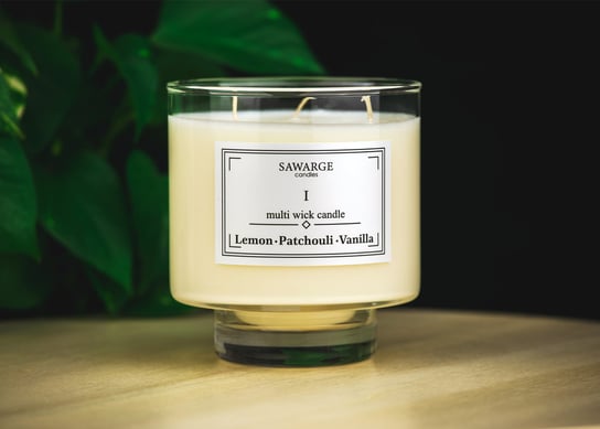 Świeca Zapachowa Sojowa No1/ Wanilia Paczula Cytryna 450g/50h/Sawarge Candles SAWARGE Candles
