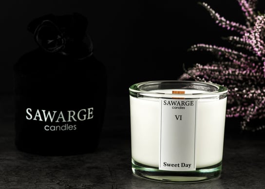 Świeca Zapachowa Sojowa No6 / Mleczne cukierki 200g, drewniany knot, 40h/Sawarge Candles Inna marka