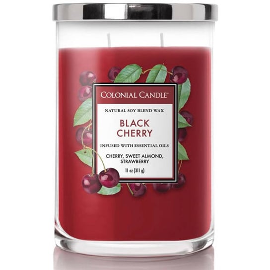 Świeca zapachowa sojowa w szkle 2 knoty Colonial Candle 311 g - Wiśnia Black Cherry Inna marka