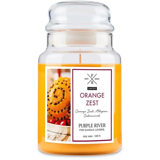 Świeca zapachowa sojowa w szkle duża Purple River 623 g - Pomarańcza Orange Zest Inna marka