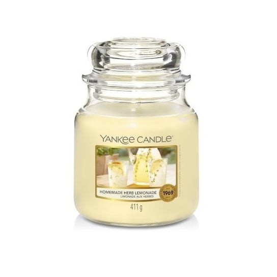 Świeca zapachowa średni słój Homemade Herb Lemonade 411g Yankee Candle