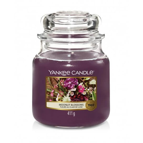 Świeca zapachowa średni słój Moonlit Blossoms 411g Yankee Candle