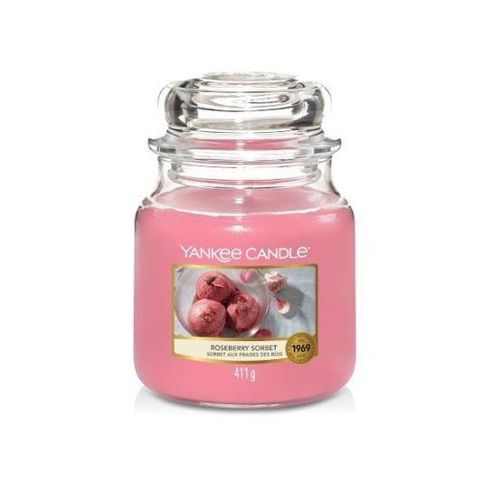 Świeca zapachowa średni słój Roseberry Sorbet 411g Yankee Candle