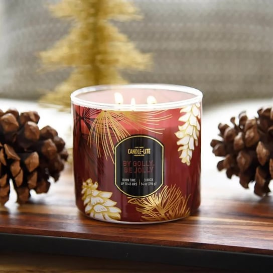 Świeca zapachowa świąteczna naturalna By Golly Be Jolly 3 knoty Candle-lite 396 g Inna marka