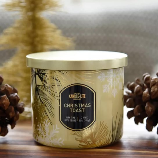 Świeca zapachowa świąteczna naturalna Christmas Toast 3 knoty Candle-lite 396 g Inna marka