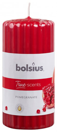 świeca zapachowa True Scents Granat 12 cm woskowy czerwony Bolsius