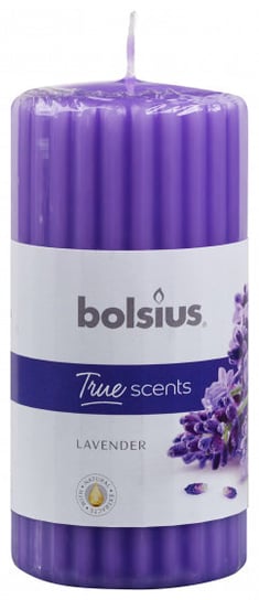 świeca zapachowa True Scents Lawenda 12 cm wosk fioletowy Bolsius