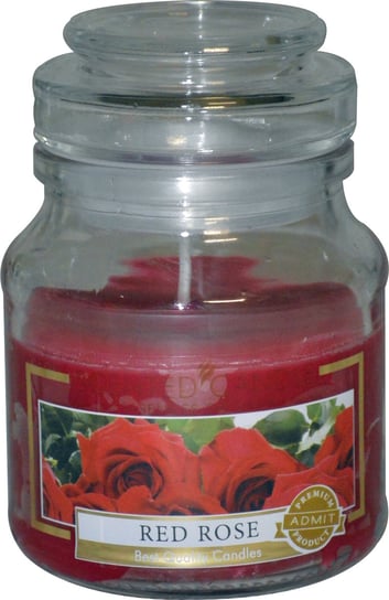Świeca zapachowa w słoiku, Admit, róża, 110 g Admit