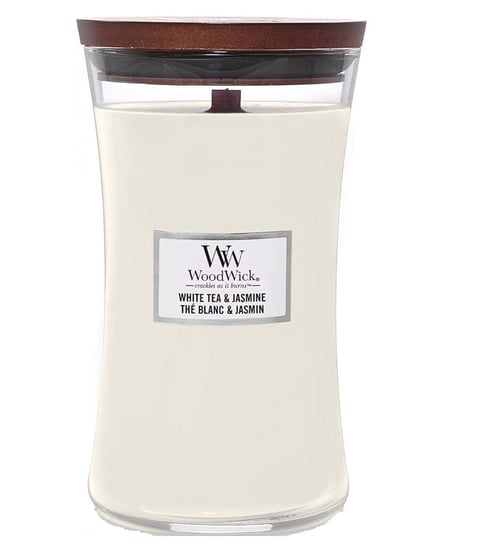 Świeca zapachowa White Tea & Jasmin - duża Woodwick