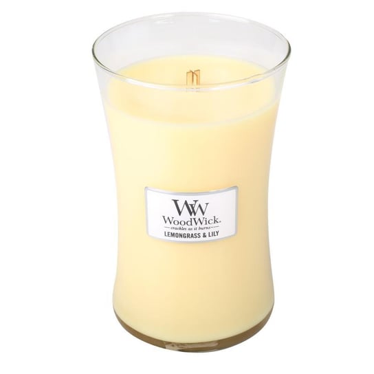 Świeca zapachowa WOODWICK Lemongrass & Lilly - duża, 609,5 g Woodwick