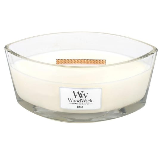Świeca zapachowa WOODWICK Linen - elipsa, 453,6 g Woodwick