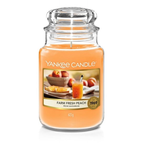 Świeca zapachowa Yankee Candle FARM FRESH PEACH, duży słoik, 623g Yankee Candle