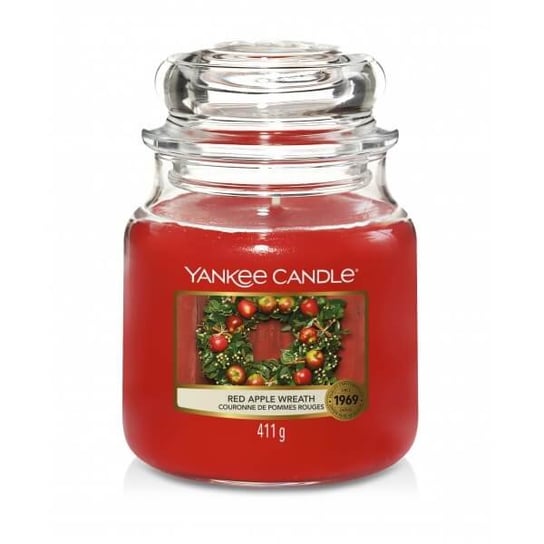 Świeca zapachowa YANKEE CANDLE Red Apple Wreath, średni słoik, 411 g Yankee Candle