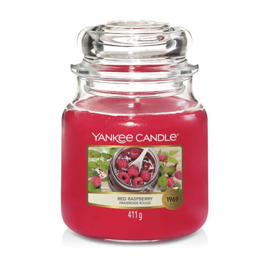 Świeca zapachowa, YANKEE CANDLE, Red Raspberry, 411 g Yankee Candle
