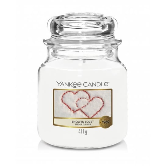Świeca zapachowa YANKEE CANDLE Snow in Love, średni słoik, 411 g Yankee Candle