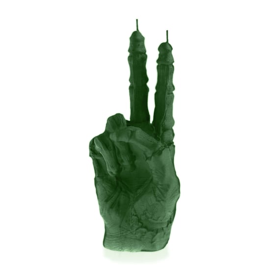 Świeca Zombie Hand PEACE Dark Green Candellana