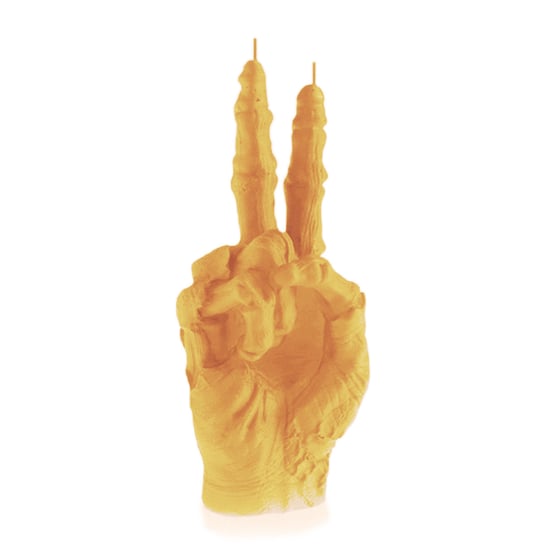 Świeca Zombie Hand PEACE Yellow Candellana