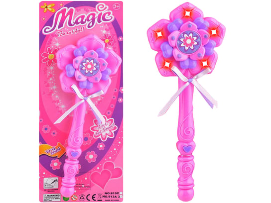 ŚWIECĄCA MAGICZNA RÓŻDŻKA Księżniczki Zabawkowa RÓŻOWA Magic 30 cm Inna marka