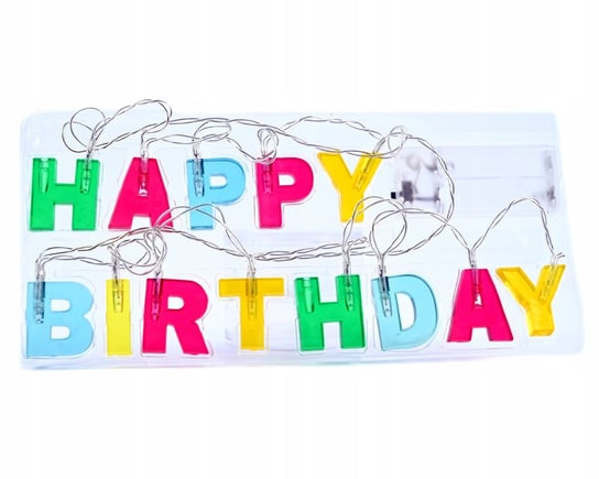 Świecący Napis Happy Birthday Urodzinowa Girlanda Midex