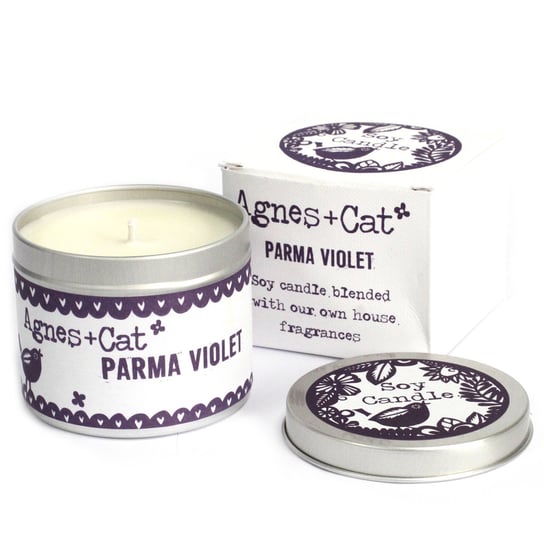 Świeczka Agnes and Cat w puszce - Parma Violet Inna marka