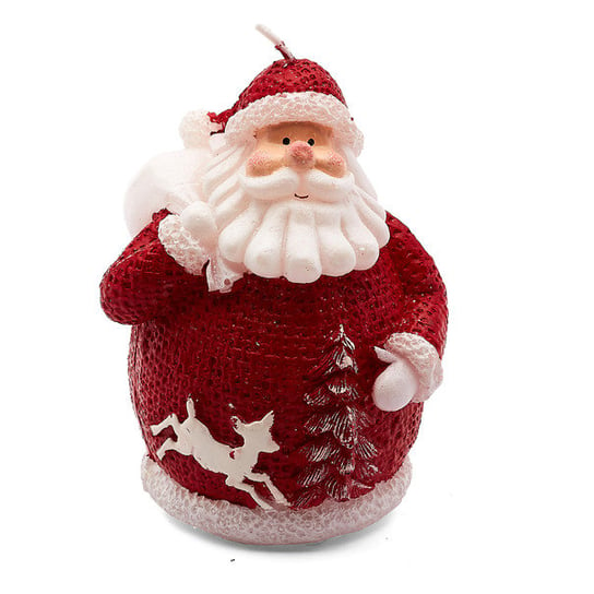 Świeczka bożonarodzeniowa TADAR Święty Mikołaj, czerwona, 10x8x7,5 cm Tadar