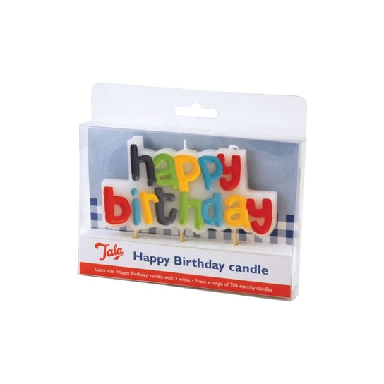 Świeczka na tort TALA Happy Birthday, 11 cm Tala